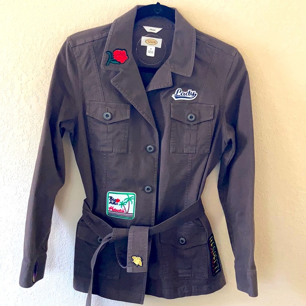 Patched Talbots Chocolate Jacket